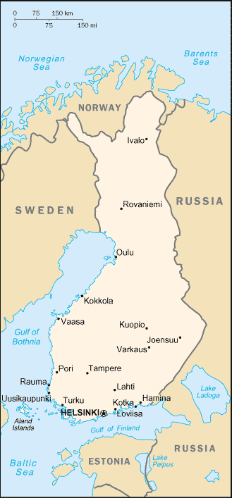 Map of Finland