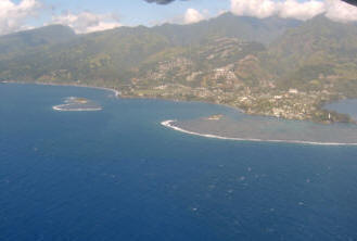 arial view of Papeete area