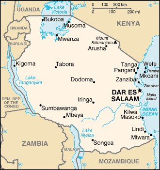 Map of Tanzania